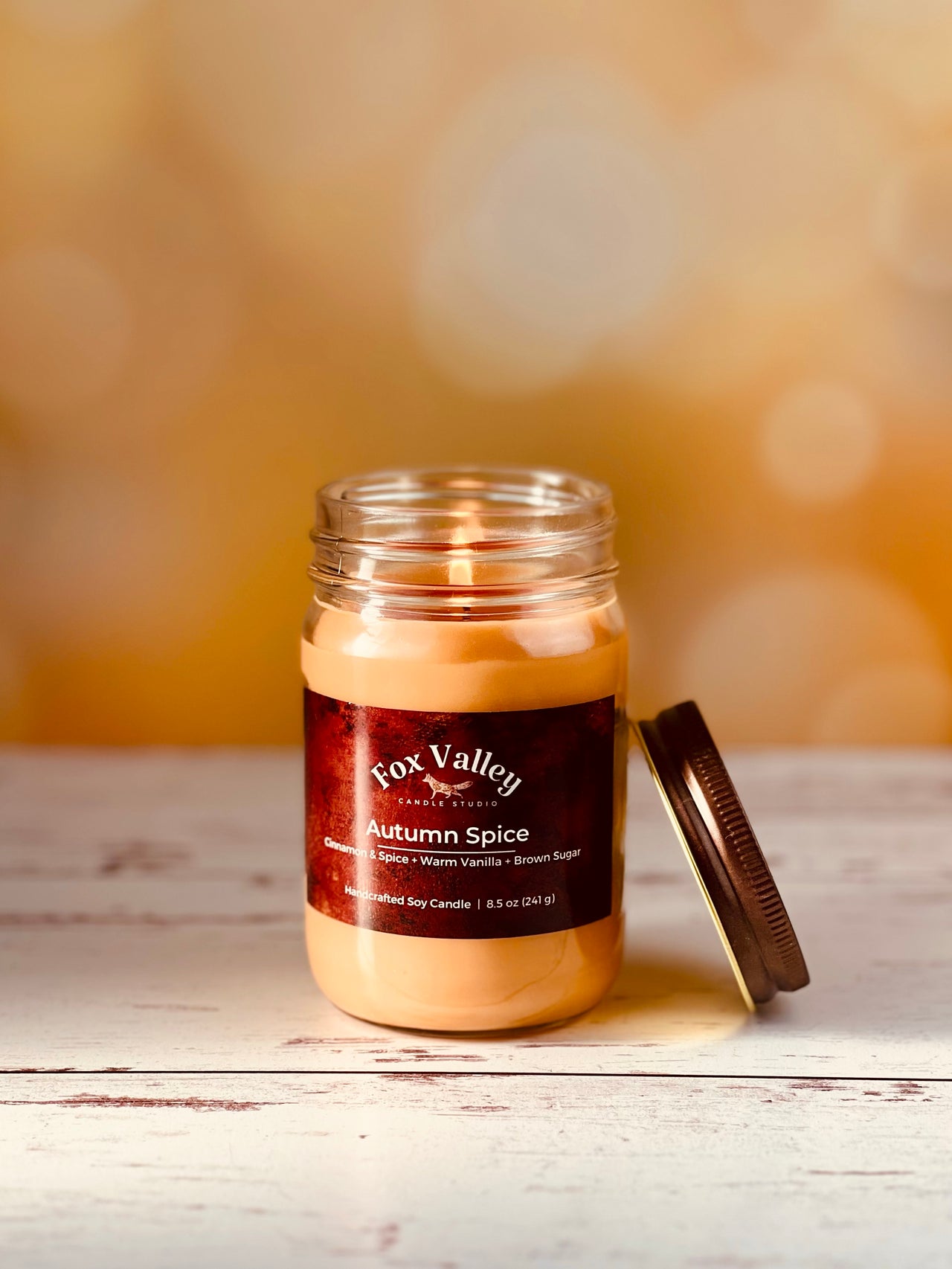 Autumn Spice (Cinnamon & Spice • Warm Vanilla • Brown Sugar) 8.5 oz Candle
