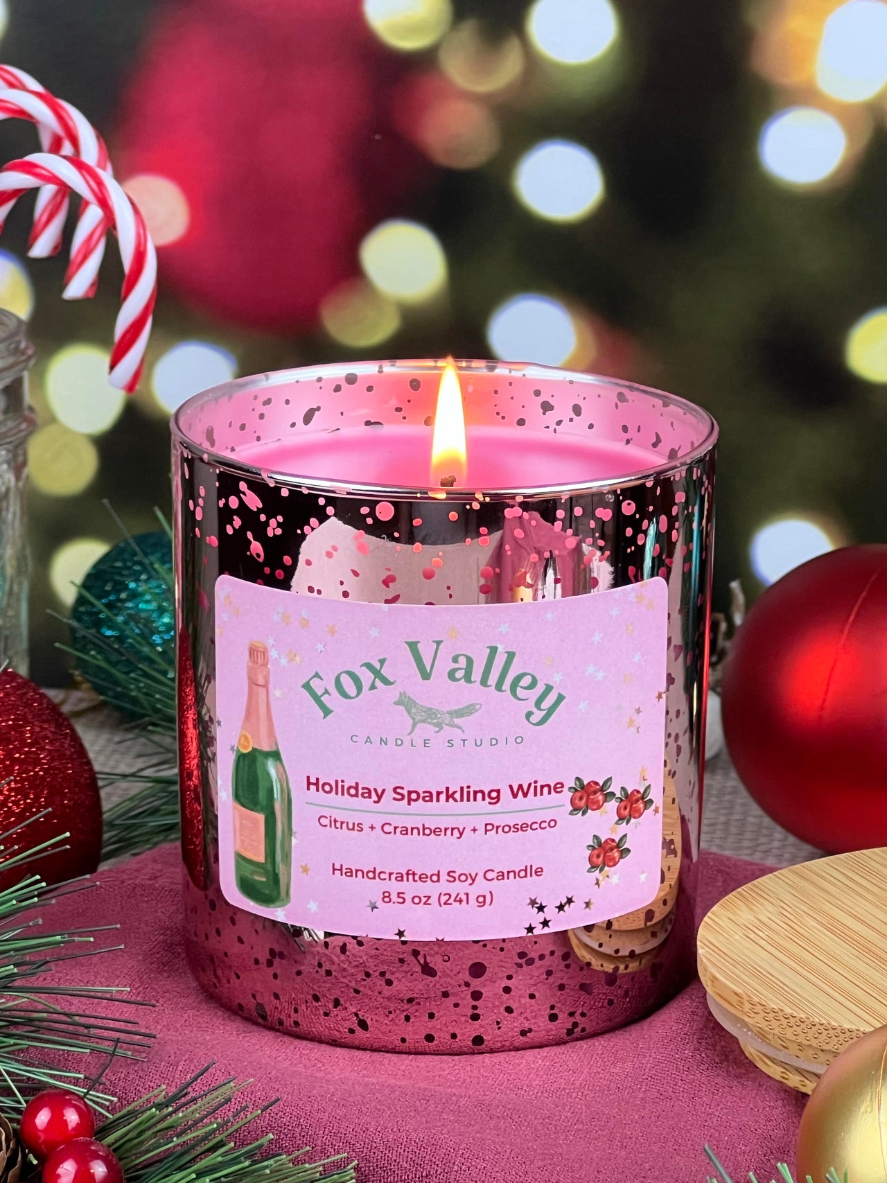 Holiday Sparkling Wine 8.5 oz Candle