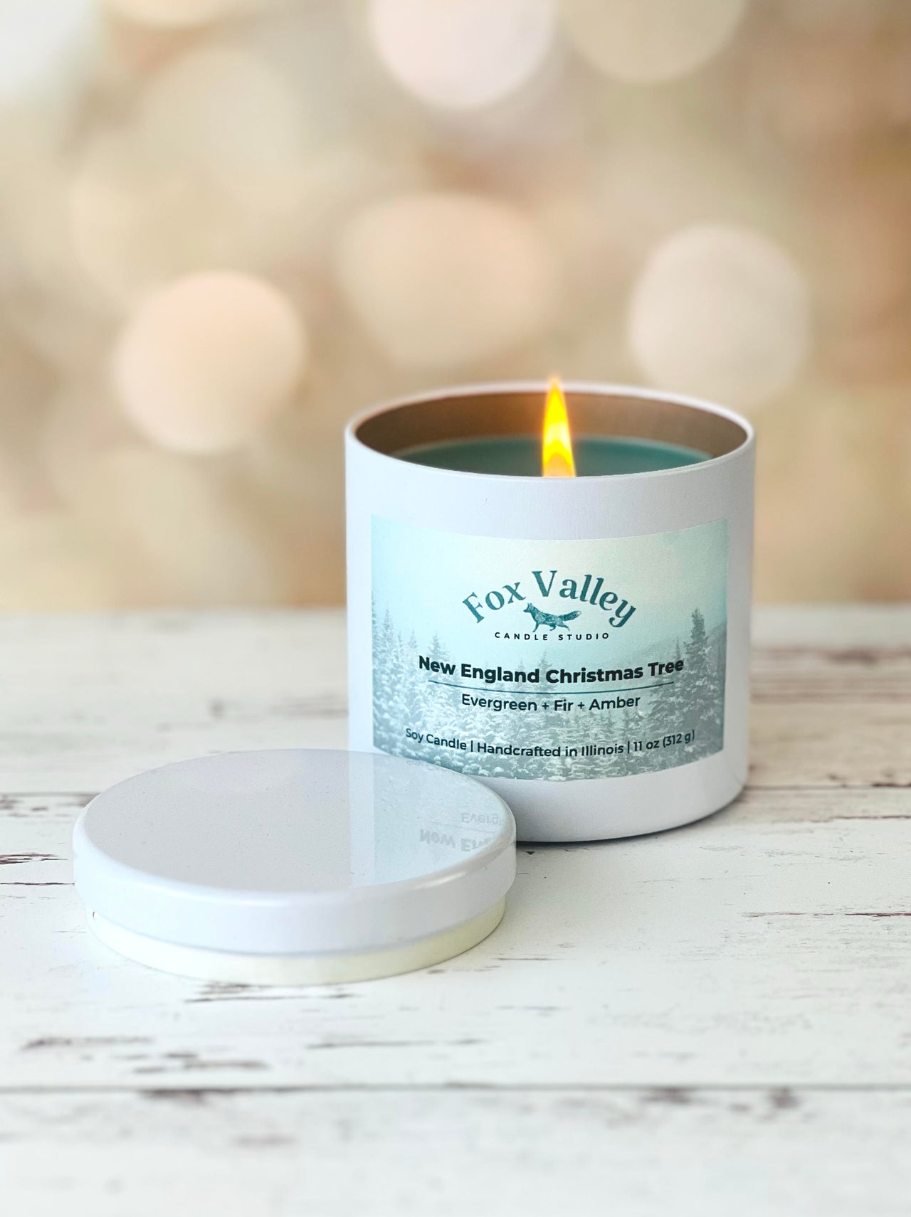 New England Christmas Tree Candle
