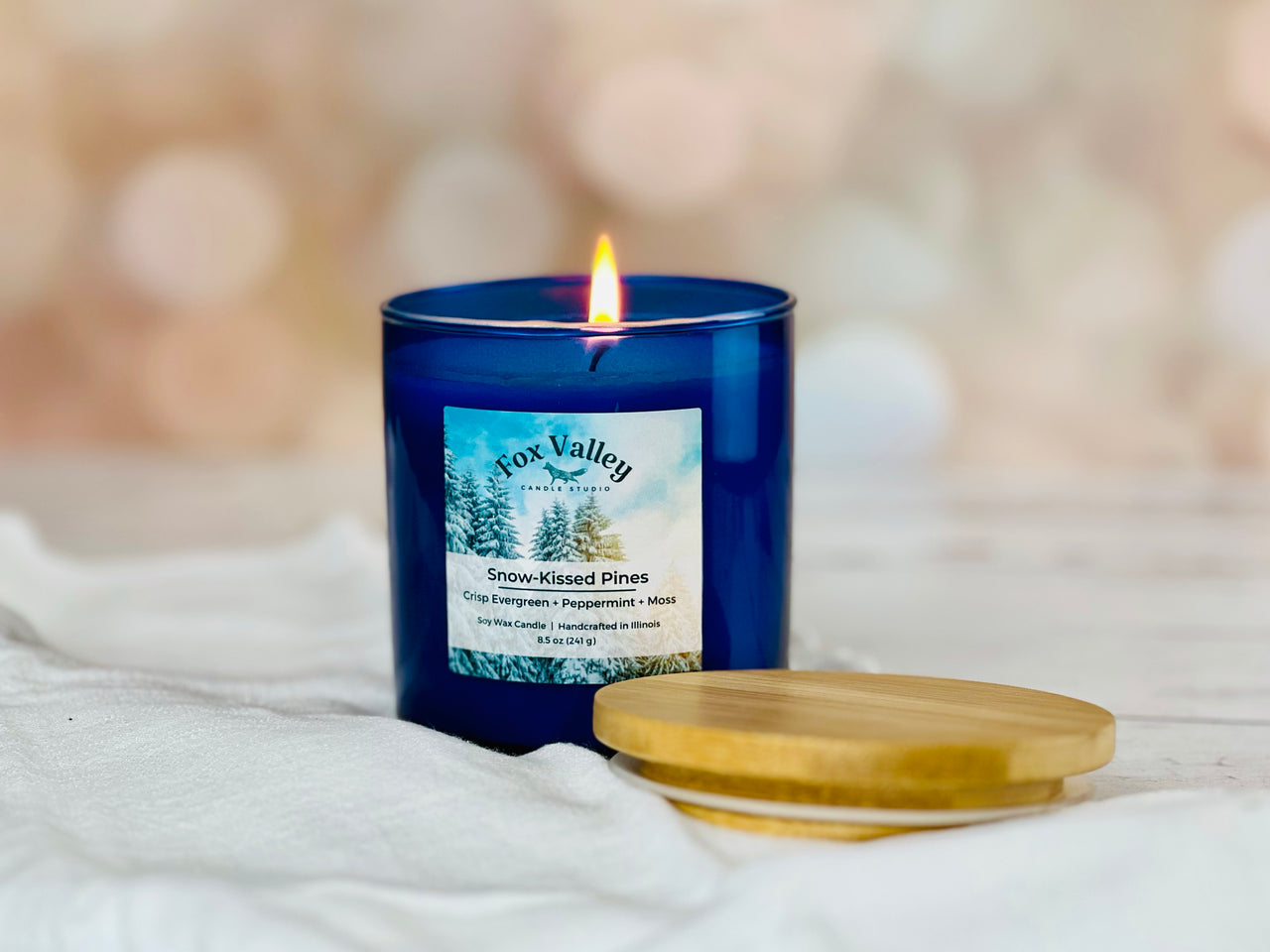 Snow-Kissed Pines (Crisp Evergreen • Peppermint • Moss) Candle