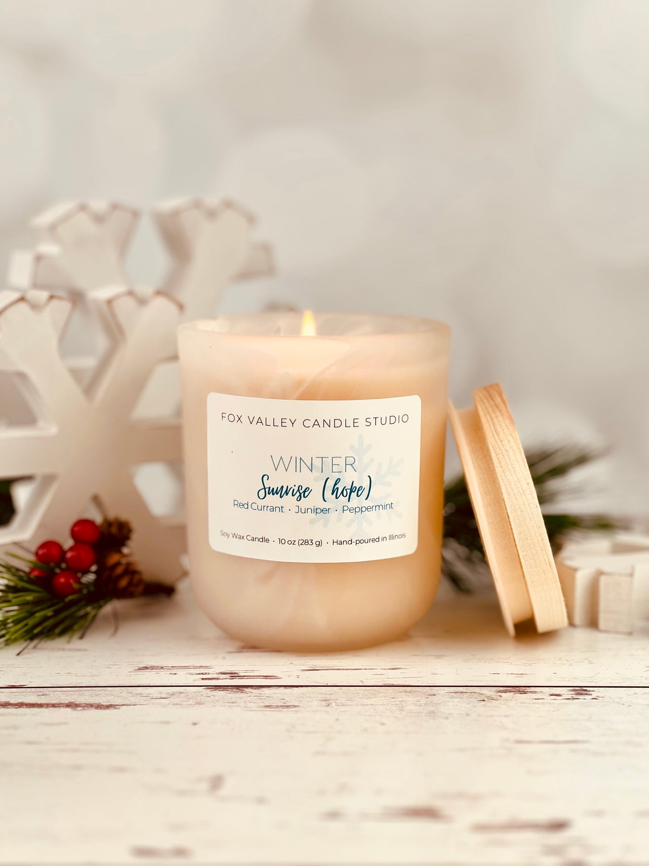 Winter: Sunrise (Hope) (Red Currant • Juniper • Peppermint) 10 oz Candle